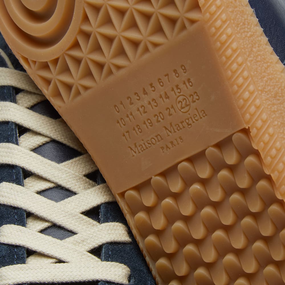 Maison Margiela Women's Dark Blue Leather & Suede Sneakers — outsole detail