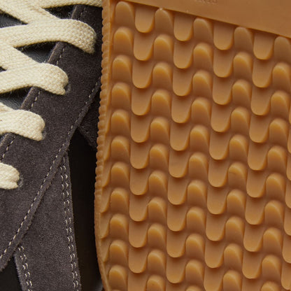 Maison Margiela Women's Black Leather & Amber Suede Sneakers — outsole detail