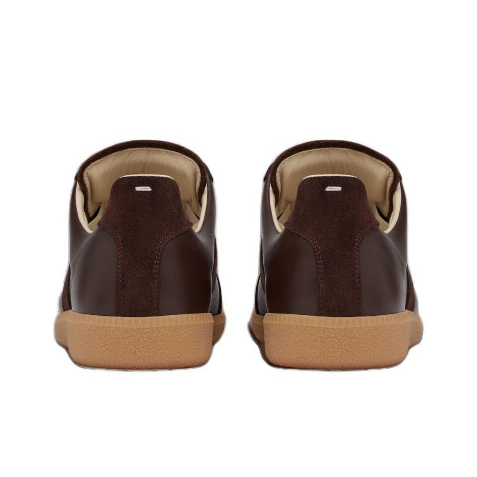 Maison Margiela Women's Brown Leather & Suede Sneakers — rear pair
