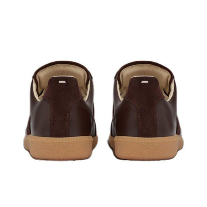Maison Margiela Women's Brown Leather & Suede Sneakers — rear pair