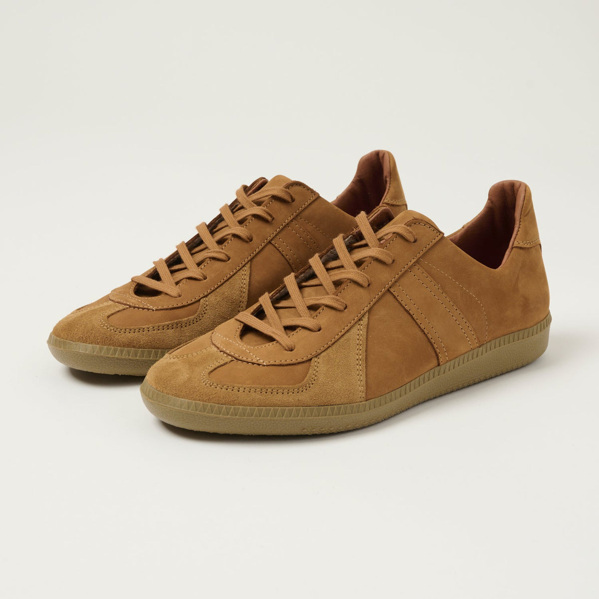 Reproduction of Found 1980s German Army Trainer - Camel Nubuck, view 1